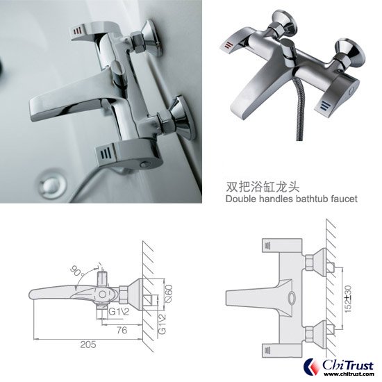 Double handles bathtub faucet CT-FS-13411